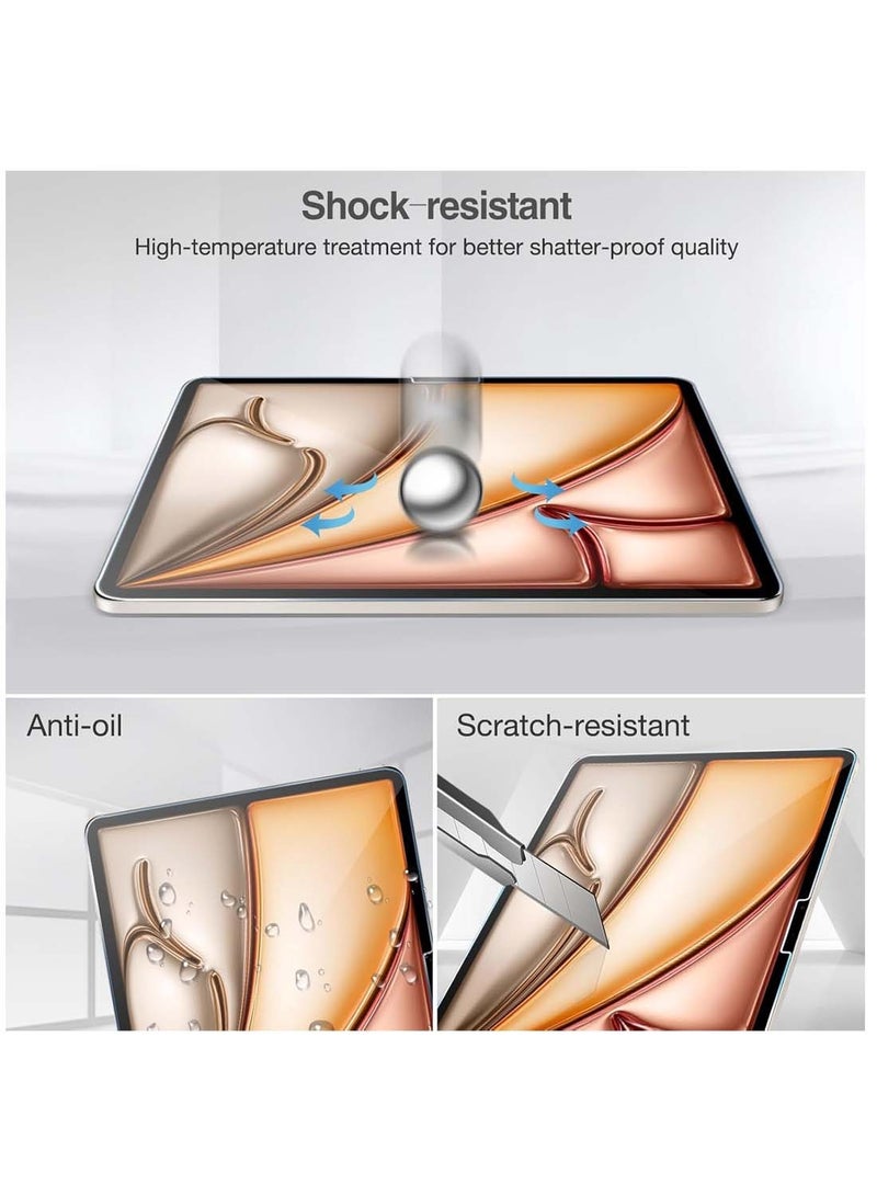 Wtech Apple iPad Air 2025 (7th Generation) M3 13 inch WTech Premium Series Curved Edges Full Cover Tempered Glass Screen Protector (TSGPCN) - Clear - Image 4
