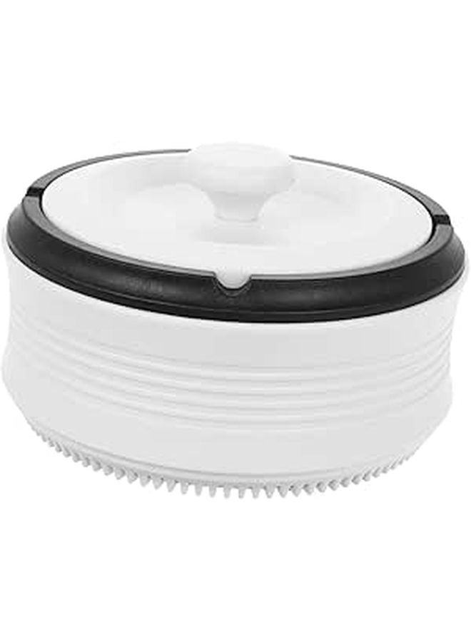 Smokeless Ashtray For Home Office And Car Travel Filtered Design Ivory White - Image 1