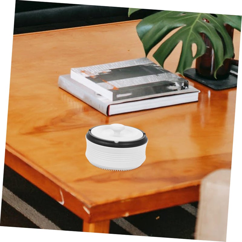 Smokeless Ashtray For Home Office And Car Travel Filtered Design Ivory White - Image 5