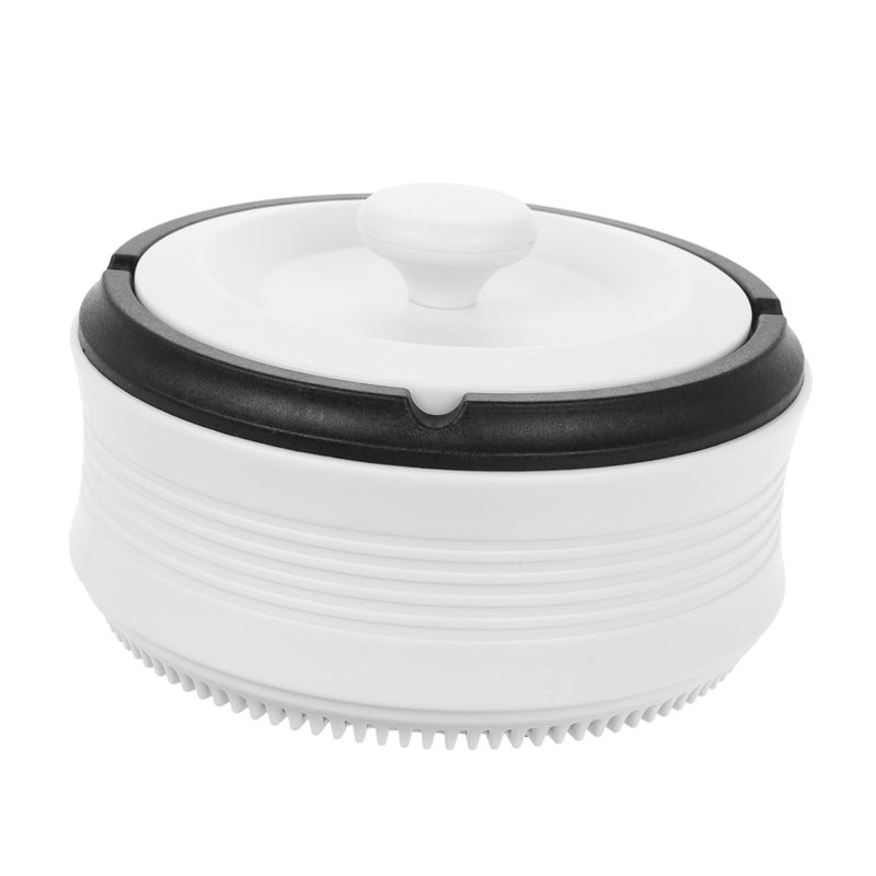 Smokeless Ashtray For Home Office And Car Travel Filtered Design Ivory White - Image 2