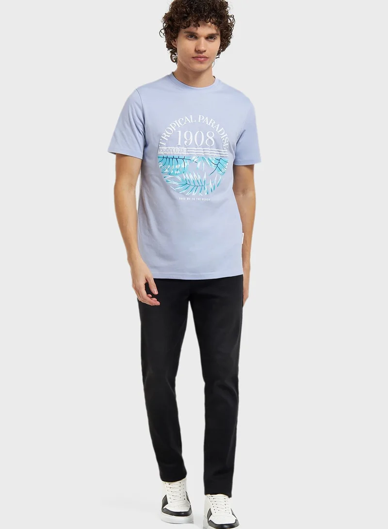 Lee Cooper Logo Crew Neck T-Shirt