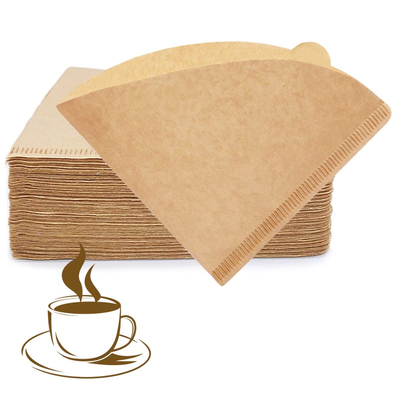 YQL Coffee Filter Paper,Size02 200 Count Natural Unbleached Disposable Coffee Filters Paper Fit for Drip Coffee Dripper - Image 1