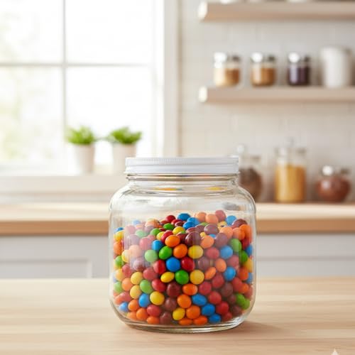 kitchentoolz Half Gallon Glass Large Mason Jar Wide Mouth with Airtight Metal Lid - 1/2 Gallon (64oz) Capacity - Pickling, Storing and Canning- BPA-Free Dishwasher Safe- By Kitchentoolz - Made in USA - Image 5