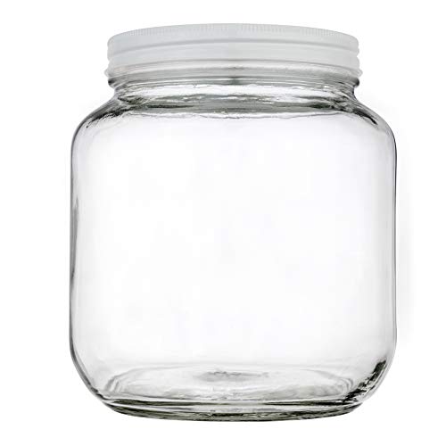 kitchentoolz Half Gallon Glass Large Mason Jar Wide Mouth with Airtight Metal Lid - 1/2 Gallon (64oz) Capacity - Pickling, Storing and Canning- BPA-Free Dishwasher Safe- By Kitchentoolz - Made in USA - Image 2