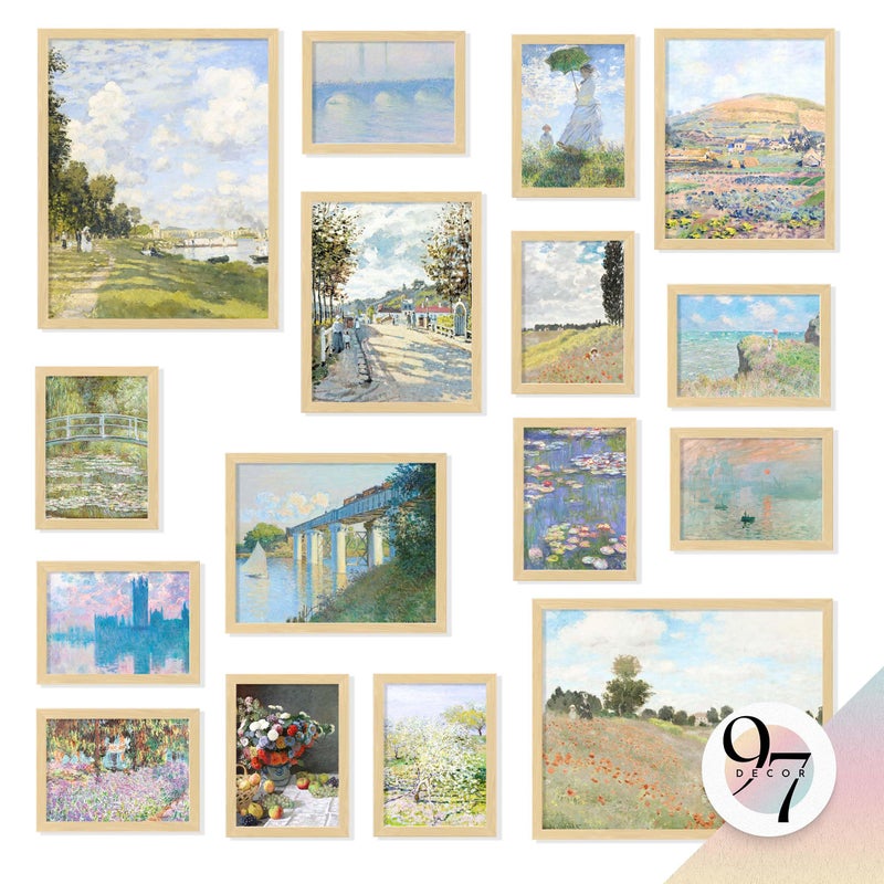 97 Decor Large 11x14 Claude Monet Wall Art Claude Monet Prints For Wall Decor Vintage Monet Poster For Room Aesthetic Floral Impressionist Wall Art Eclectic Famous Art Prints For Home Unframed - Image 2