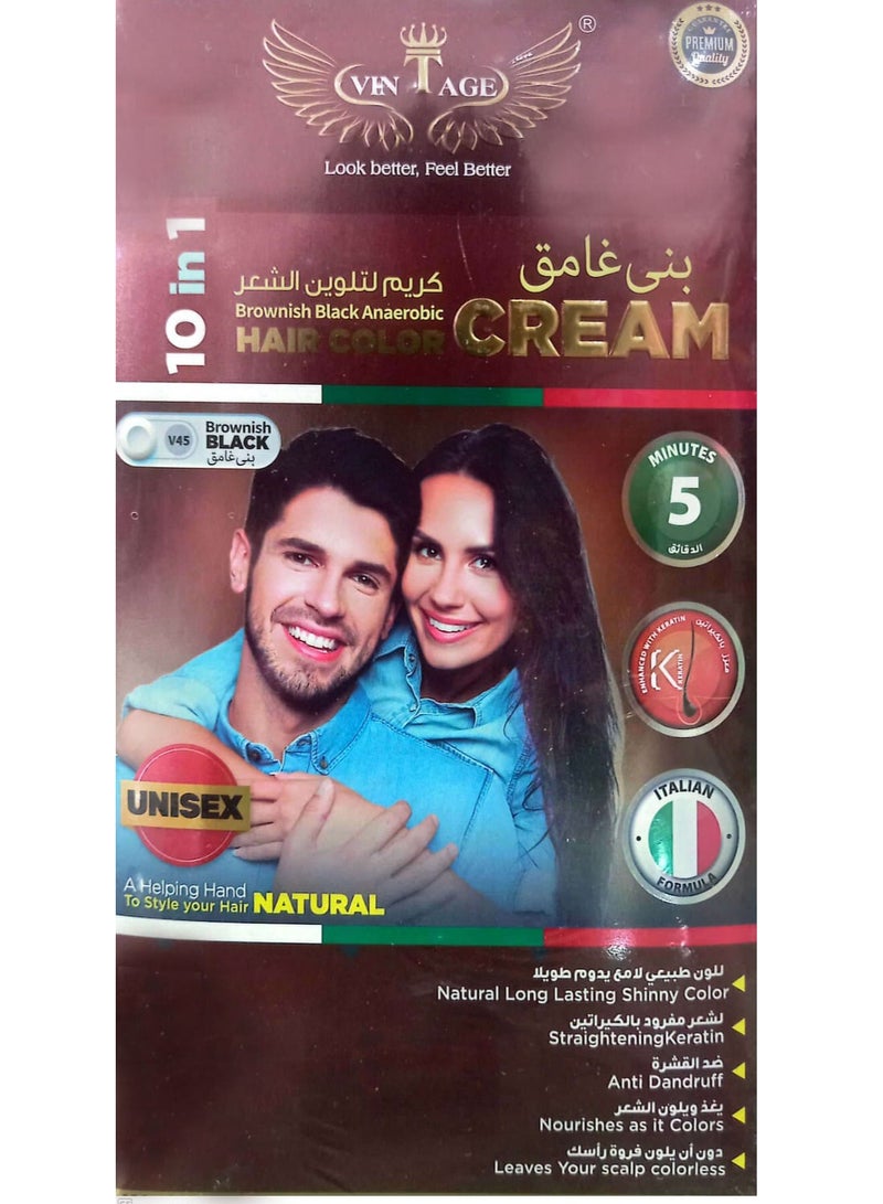 Brownish Black Hair Color Cream