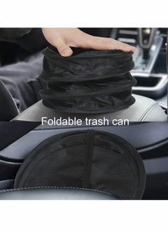 Y&D 2PCS Collapsible Pop Up Car Trash Can, Camping Universal Traveling Portable Garbage Bin Waste Basket Rubbish with 2 Seat Hook for to Organize Black  - Image 2