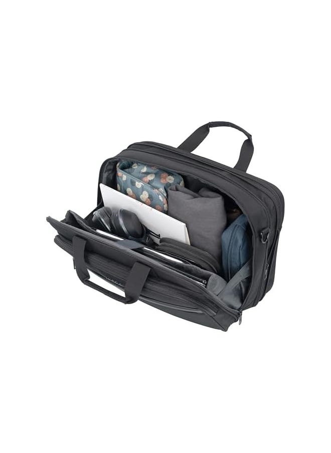CABINPRO Premium Laptop Briefcase Bag Water Resistant Expandable Unisex Shoulder Business Bag with Adjustable Shoulder Strap for Men and Women, CP011 (Black)  - Image 5
