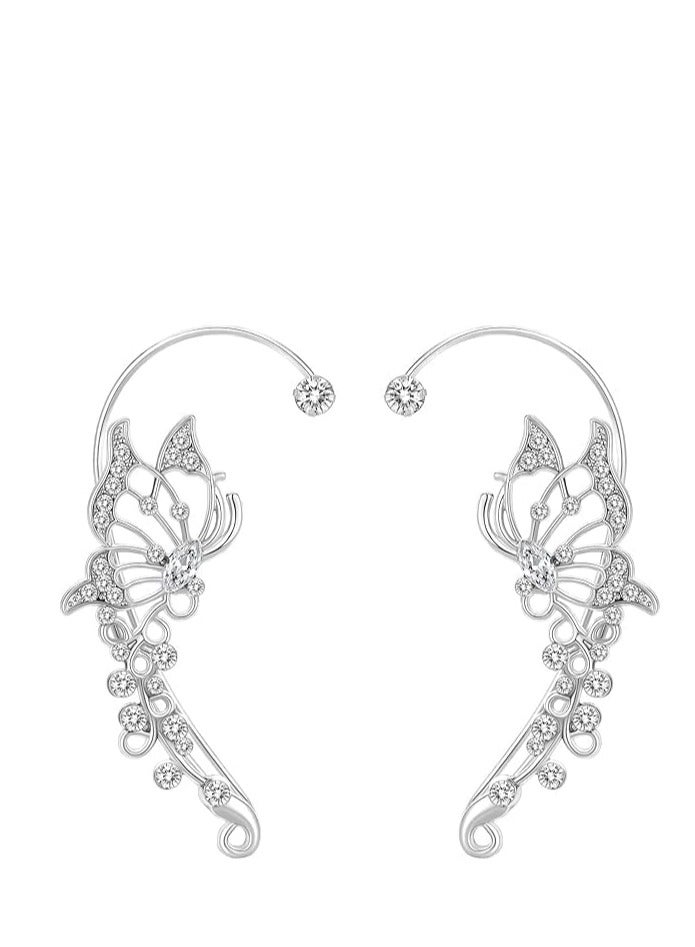 2 قطعة من مسامير الفراشات ، أجزاء الأذن ، الفراشات بدون مسامير الأذن ، مناسبة للفتيات الإناث ، الجنيات اليمنى واليسار بدون مسامح الأذن ، مريحة للارتداء والتنظيم ، مناسبة لجميع السيدات والفتيات - Image 1