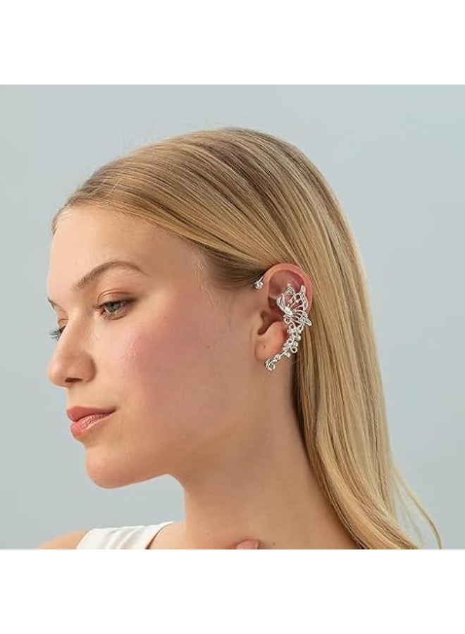 2 قطعة من مسامير الفراشات ، أجزاء الأذن ، الفراشات بدون مسامير الأذن ، مناسبة للفتيات الإناث ، الجنيات اليمنى واليسار بدون مسامح الأذن ، مريحة للارتداء والتنظيم ، مناسبة لجميع السيدات والفتيات - Image 2