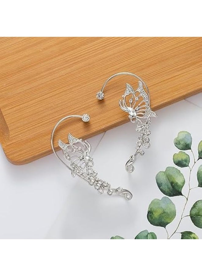 2 قطعة من مسامير الفراشات ، أجزاء الأذن ، الفراشات بدون مسامير الأذن ، مناسبة للفتيات الإناث ، الجنيات اليمنى واليسار بدون مسامح الأذن ، مريحة للارتداء والتنظيم ، مناسبة لجميع السيدات والفتيات - Image 3