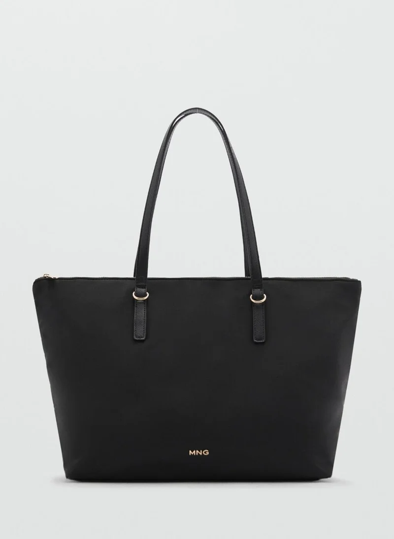 MANGO Nylon Shopper Bag