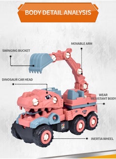 GROIC Take Apart Toys for Kids, Toddler DIY Assembly Construction Truck with Screwdriver, Freewheeling DIY Assembly Building Stem Toys Trucks Gifts for Boys Girls Kids Learning Educational Toys  - Image 3