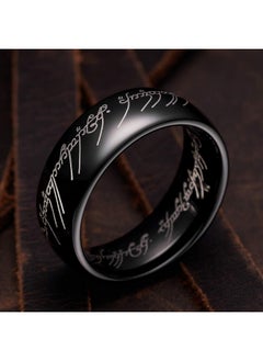 King Will King Will 8mm Tungsten Carbide Ring for Men Black Magic of The Rings Ring Comfort Fit High Polished 9.5  - Image 3