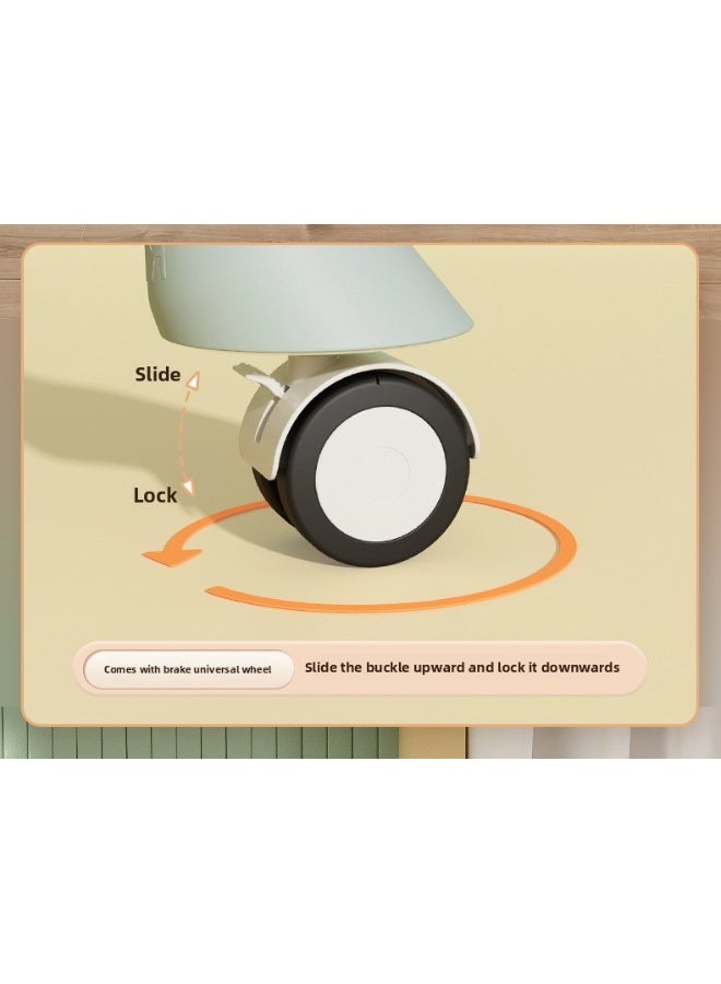 ORiTi كرسي طعام للأطفال متعدد الوظائف - كرسي معدني قابل للطي لنمو الأطفال، كرسي طعام متأرجح - وردي - Image 5