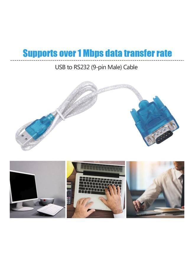 نيبمينينت محول بمنفذ USB 2.0 إلى شريحة تسلسلية RS232 بعدد 9 أسنان أبيض/أزرق - Image 4