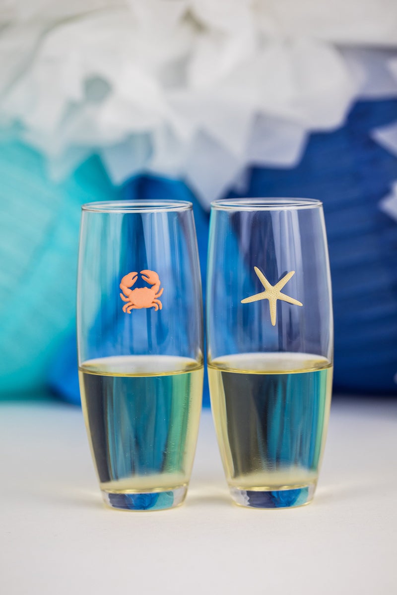 Simply Charmed Beach Wine Charms Magnetic Glass Markers Set of 6 Tropical Summer Charms - Image 5