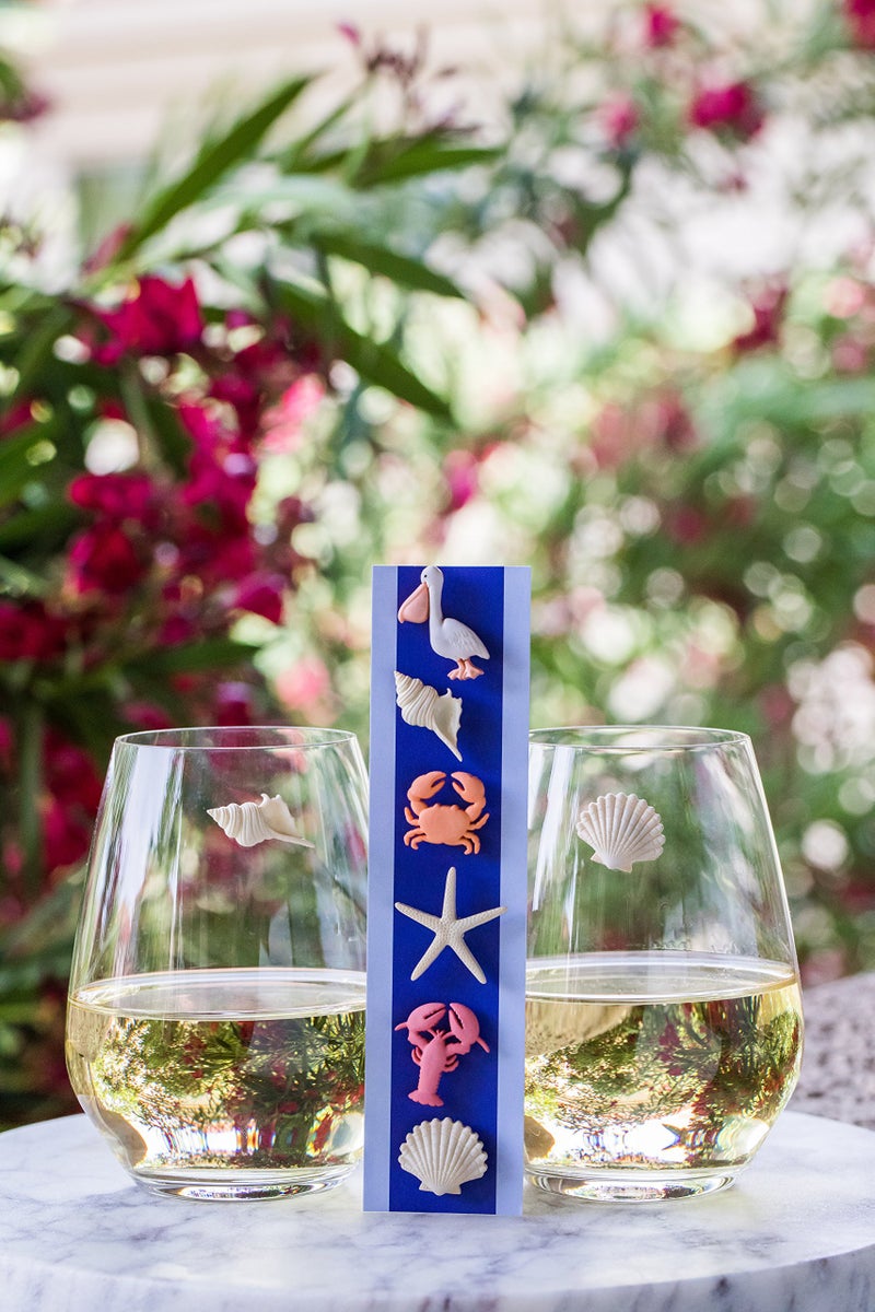 Simply Charmed Beach Wine Charms Magnetic Glass Markers Set of 6 Tropical Summer Charms - Image 2