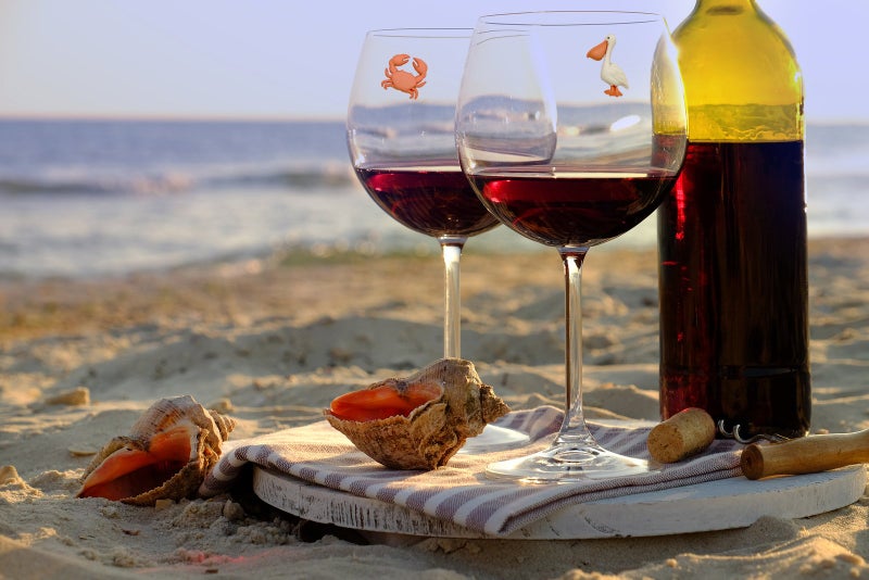 Simply Charmed Beach Wine Charms Magnetic Glass Markers Set of 6 Tropical Summer Charms - Image 3