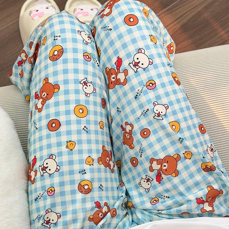 Hello Kitty Ins Style Cartoon Japanese-Style Pajama Pants For Female Students Early Autumn Mosquito-Proof Pants Cute Dormitory Casual Pants Walking Pants - Image 1