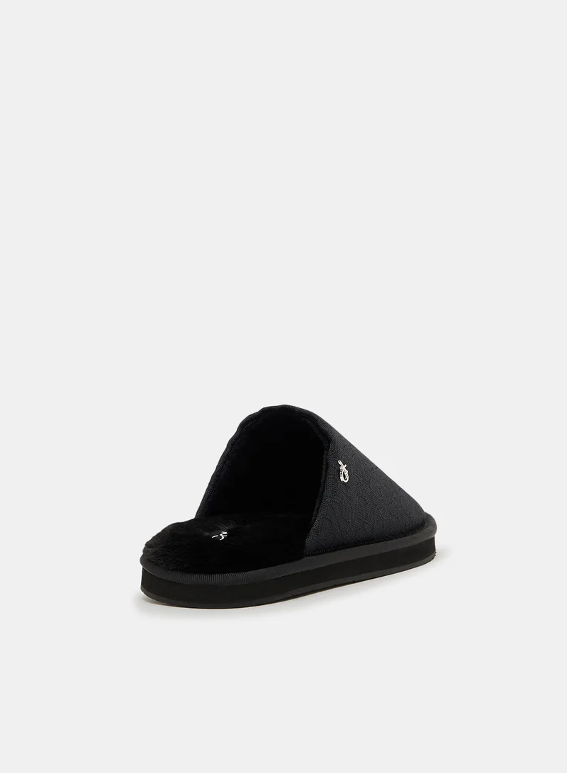 CALVIN KLEIN Recycled Monogram Flat Mules
