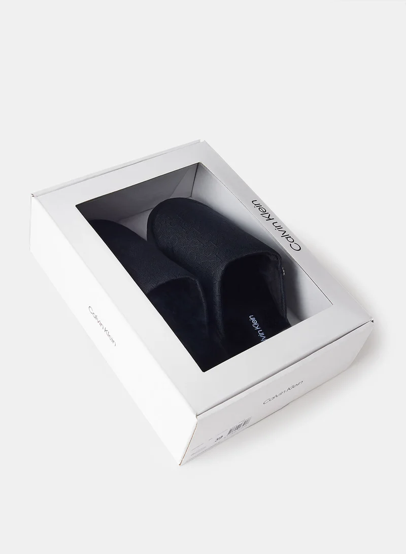 CALVIN KLEIN Recycled Monogram Flat Mules