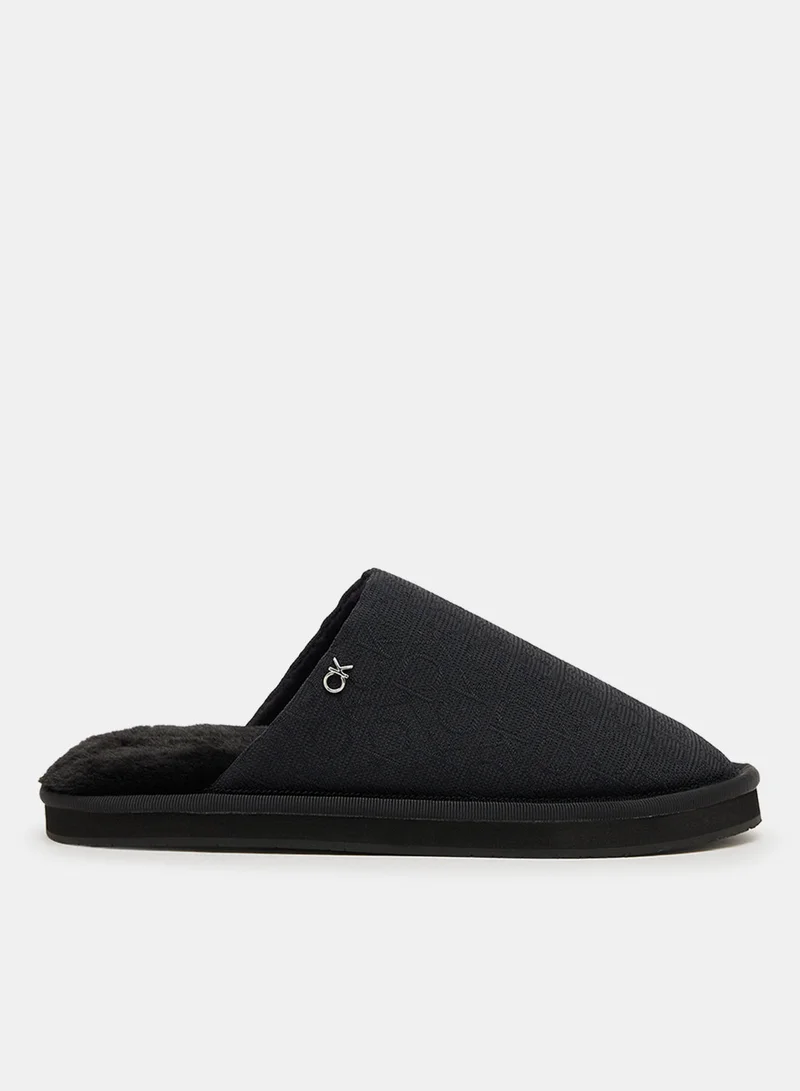 CALVIN KLEIN Recycled Monogram Flat Mules