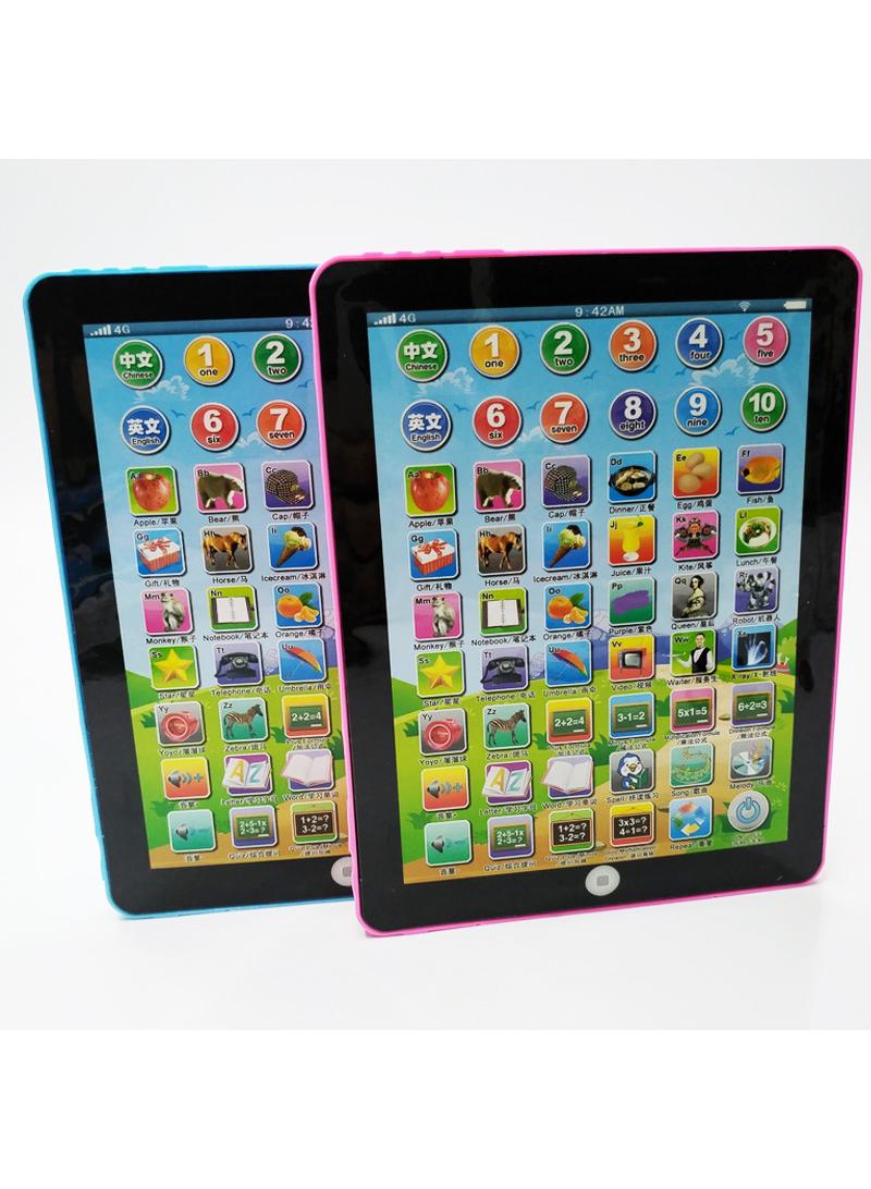 English tablet learning machine Children's early education story machine Mini dot-reading machine simulation learning toy without battery pink 1Pcs  - Image 2