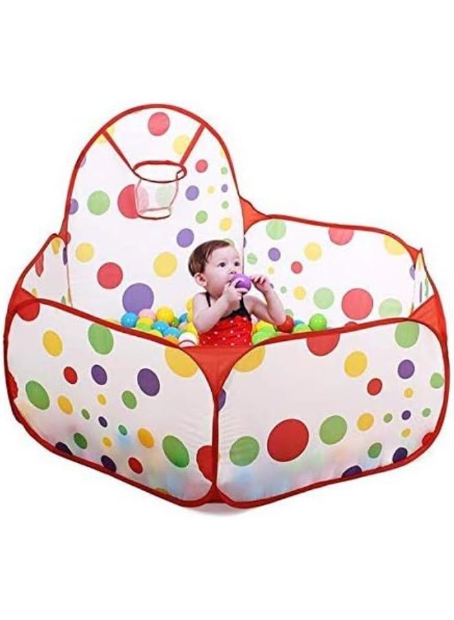 بيت لعب مفتوح للأطفال مع كرة سلة صغيرة و50 كرة - Image 2