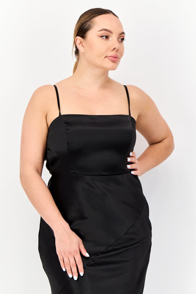 Lulus Women Plain Maxi Dress, Black - Image 2