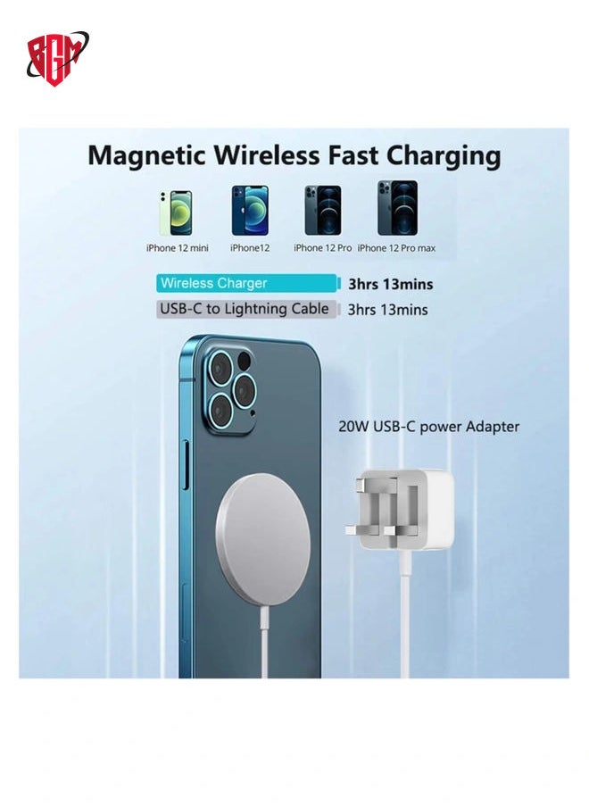 BGM - 20W Magnetic Wireless Charging Cable USB-C Compatible with Apple iPhone 12/12 Mini/12 Pro/12 Pro Max - Image 1