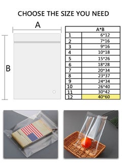HAWAWA Clear Cellophane Bags Plastic Self Sealing OPP Cellophane Poly Bags Self Adhesive Plastic Bags for Packing Products, Clothes, jewelry，Small Business 40x60cm 100pcs  - Image 5
