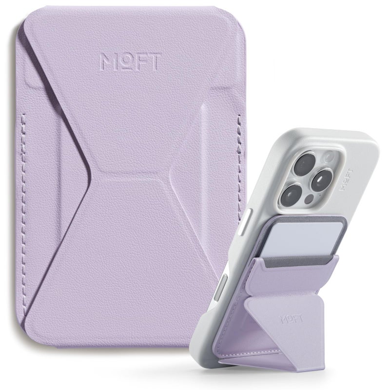 MOFT Magnetic Wallet Stand Compatible with iPhone 17/16/15/14/13/12 Series, Angle Adjustment & Magsafe Compatible MOVAS Phone Stand,Peony - Image 1