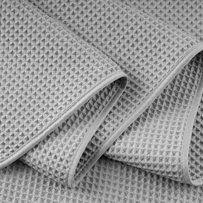 Polyte Microfiber Oversize Quick Dry Lint Free Bath Towel, 60 x 30 in, 4 Pack (Waffle Weave) - Image 4