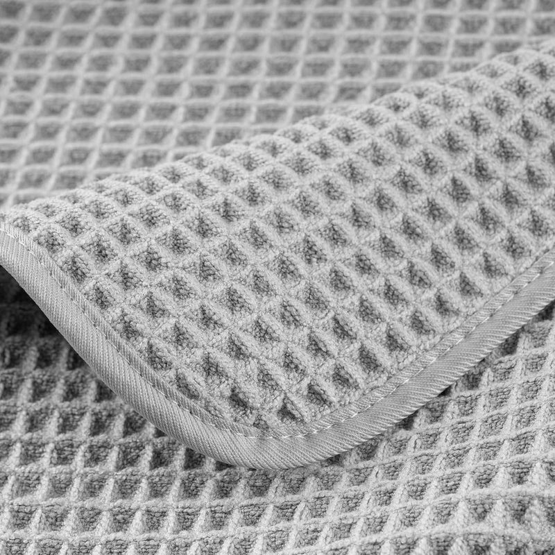 Polyte Microfiber Oversize Quick Dry Lint Free Bath Towel, 60 x 30 in, 4 Pack (Waffle Weave) - Image 3
