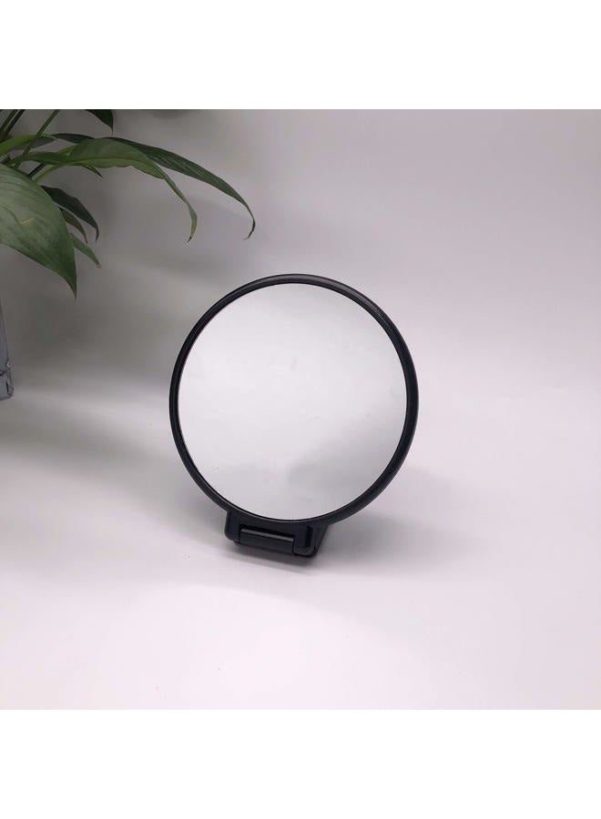 Aestivate Makeup Hand Mirror, Travel Handheld Mirror Double-Sided 360 Adjustable Cosmetic Hand Mirror Round Black - Image 3