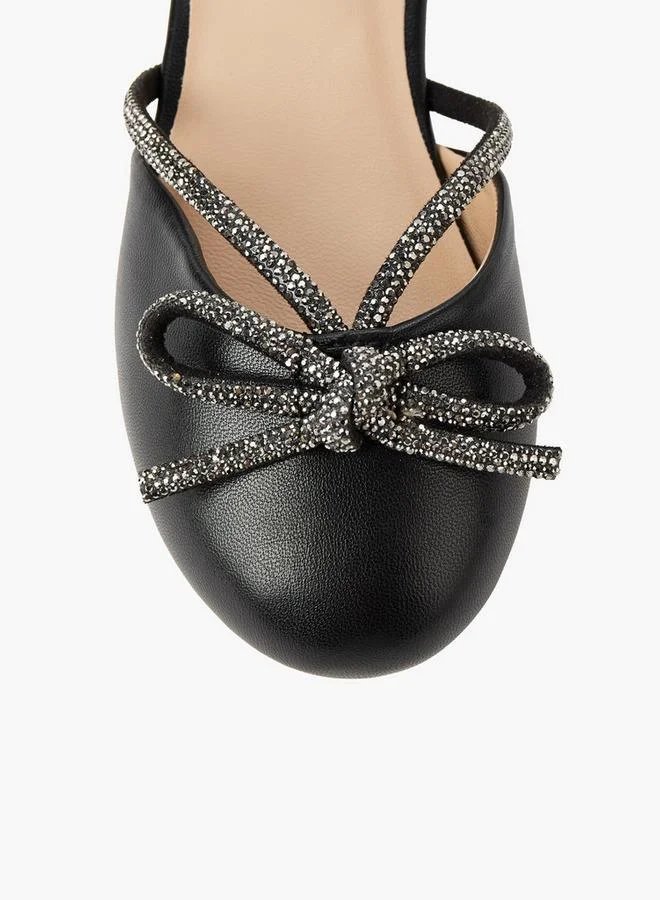 Celeste BLACK Girls Hook & Loop Ballerina Shoes for Women | Best Price UAE