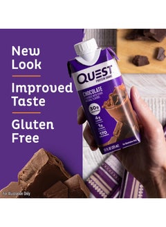 Quest Quest Protein Shake Chocolate Flavor 325ml Pack of 12  - Image 4