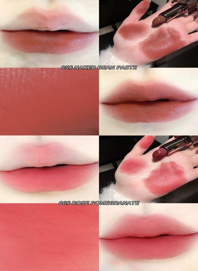 Gege Bear Beautiful Mist Side Velvet | Lipsticks for Women | 24 Hour Long Lasting | Hyper Stay Liquid Lipstick Combo Set | Baby Pink to Blood Red Shades | Best for All Skin (04# Peach Naked, 3.8g) - Image 5