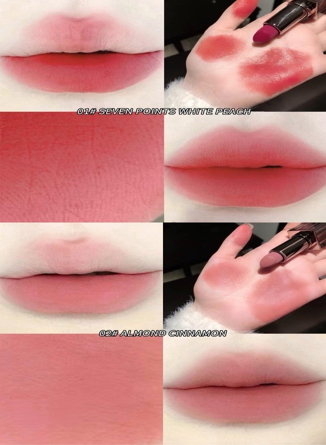 Gege Bear Beautiful Mist Side Velvet | Lipsticks for Women | 24 Hour Long Lasting | Hyper Stay Liquid Lipstick Combo Set | Baby Pink to Blood Red Shades | Best for All Skin (04# Peach Naked, 3.8g) - Image 3
