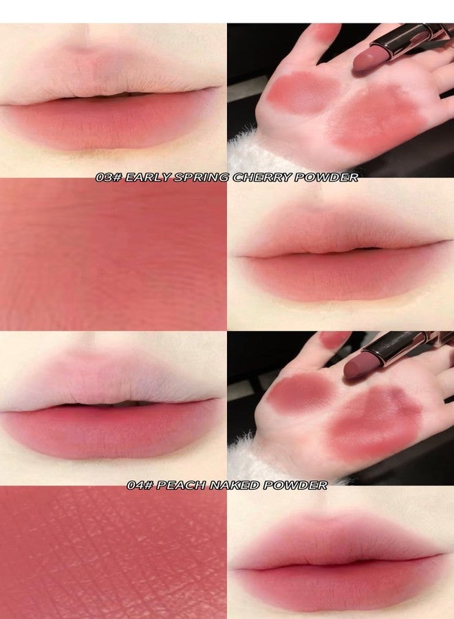 Gege Bear Beautiful Mist Side Velvet | Lipsticks for Women | 24 Hour Long Lasting | Hyper Stay Liquid Lipstick Combo Set | Baby Pink to Blood Red Shades | Best for All Skin (04# Peach Naked, 3.8g) - Image 4
