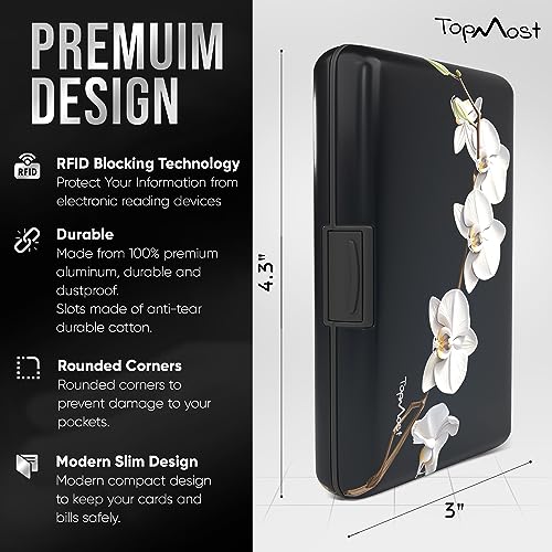 TopMost Aluminum Wallet, Card Case Wallet, Metal RFID Credit Card Holder for Men & Women, 6 Cotton Slots for 12 Cards And Bills, Rfd Protective(Orchid) - Image 2