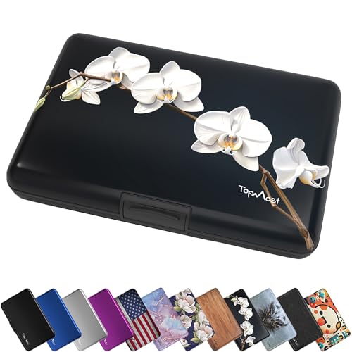 TopMost Aluminum Wallet, Card Case Wallet, Metal RFID Credit Card Holder for Men & Women, 6 Cotton Slots for 12 Cards And Bills, Rfd Protective(Orchid) - Image 1