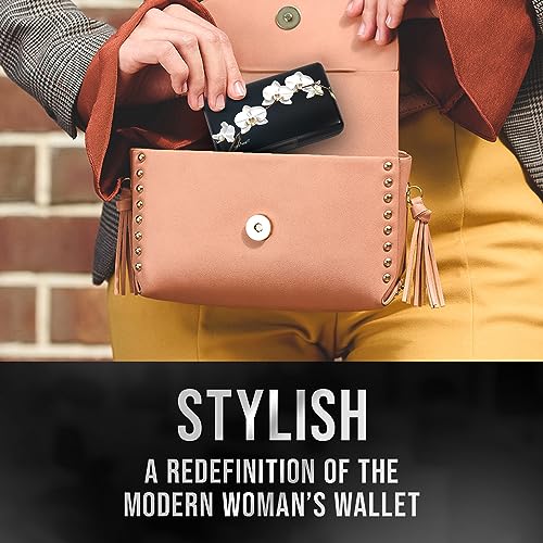 TopMost Aluminum Wallet, Card Case Wallet, Metal RFID Credit Card Holder for Men & Women, 6 Cotton Slots for 12 Cards And Bills, Rfd Protective(Orchid) - Image 3