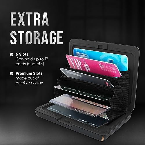 TopMost Aluminum Wallet, Card Case Wallet, Metal RFID Credit Card Holder for Men & Women, 6 Cotton Slots for 12 Cards And Bills, Rfd Protective(Orchid) - Image 4