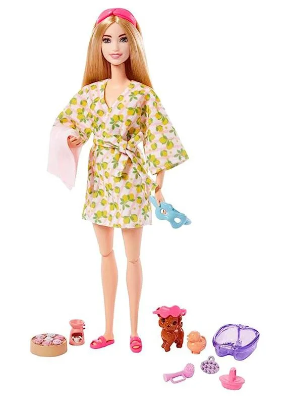 Barbie Doll with Puppy, Spa Day, Self-Care Series - HKT90
