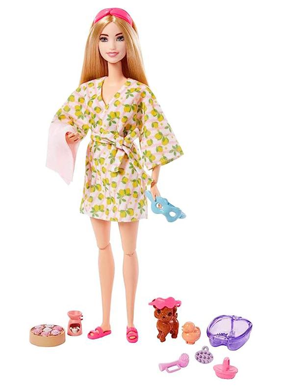 Barbie Doll with Puppy, Spa Day, Self-Care Series - HKT90 - Image 1