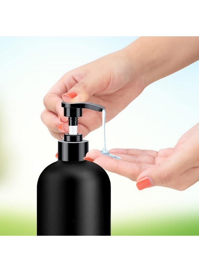 Prakash Empty Plastic Pump Bottles Dispenser 500ml Portable Clear BPA-Free Cylinder Shampoo Lotion Hand Pump Bottle Durable Refillable Containers for Massage Oil, Liquid Soap (Pack of 3) (Black) - Image 2
