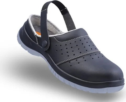 Mekap Slipper 210 01 Black Steel Toe Sabo Sandals