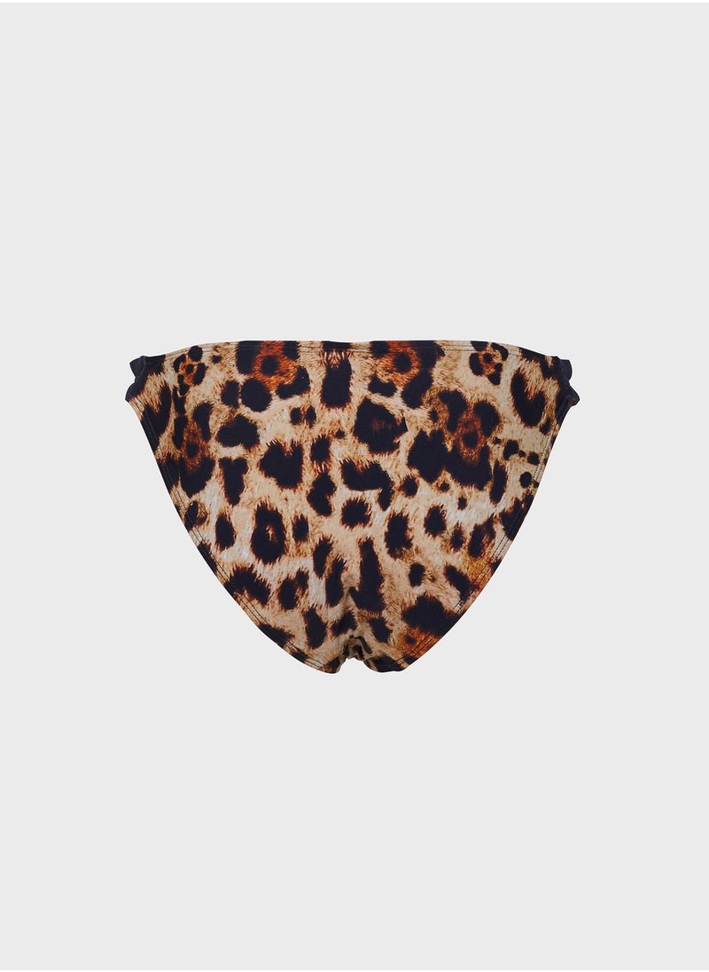 RIVER ISLAND - Frill Leopard Tanga Brief - Image 1